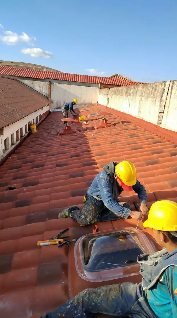 Cubierta de edificio, referencia del artículo sobre filtraciones en el último piso.